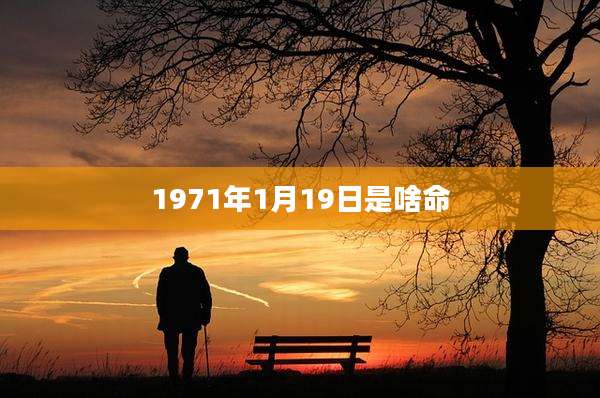 1971年1月19日是啥命