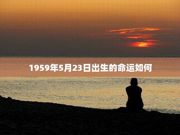 1959年5月23日出生的命运如何