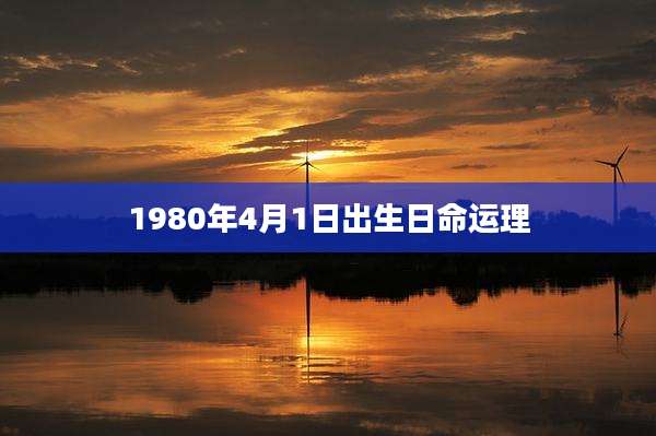 1980年4月1日出生日命运理