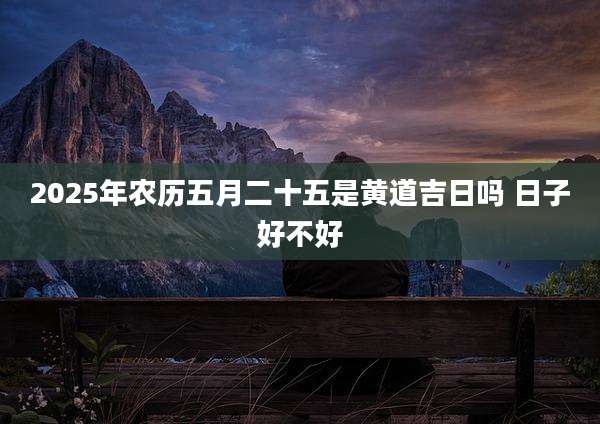 2025年农历五月二十五是黄道吉日吗 日子好不好