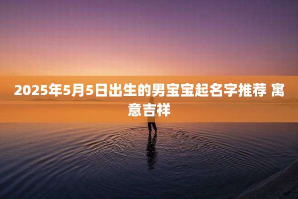2025年5月5日出生的男宝宝起名字推荐 寓意吉祥