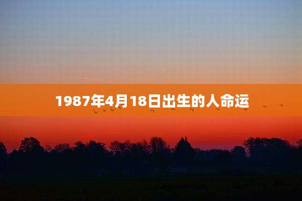 1987年4月18日出生的人命运