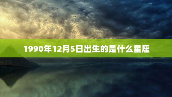 1990年12月5日出生的是什么星座