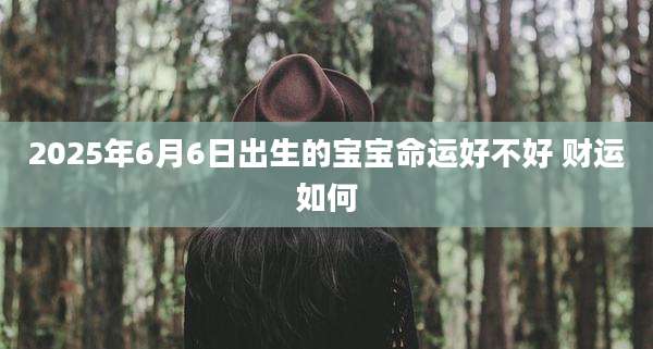 2025年6月6日出生的宝宝命运好不好 财运如何