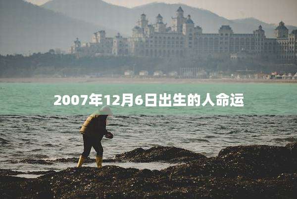 2007年12月6日出生的人命运