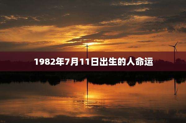 1982年7月11日出生的人命运