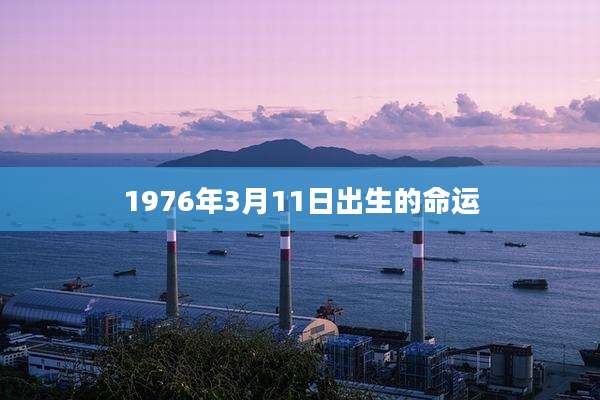 1976年3月11日出生的命运