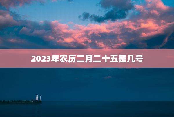 2023年农历二月二十五是几号