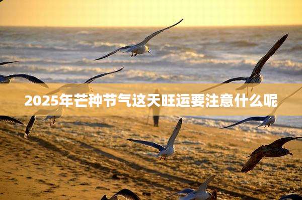 2025年芒种节气这天旺运要注意什么呢