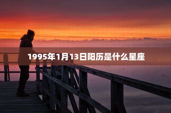 1995年1月13日阳历是什么星座