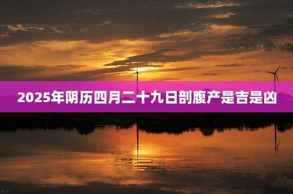 2025年阴历四月二十九日剖腹产是吉是凶