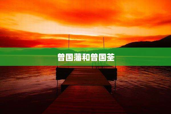 曾国藩和曾国荃