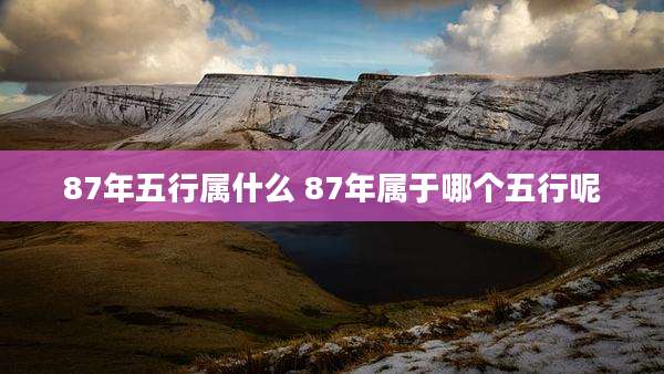 87年五行属什么 87年属于哪个五行呢