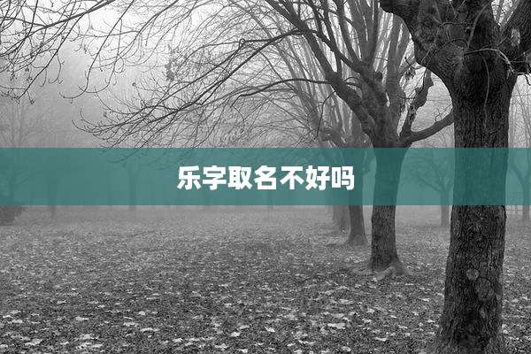 乐字取名不好吗