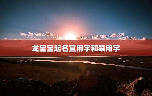 龙宝宝起名宜用字和禁用字