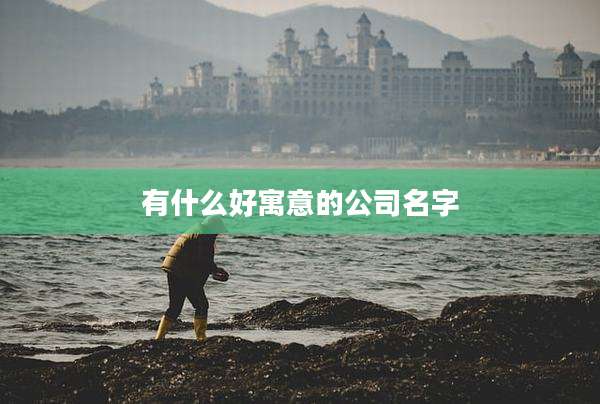 有什么好寓意的公司名字