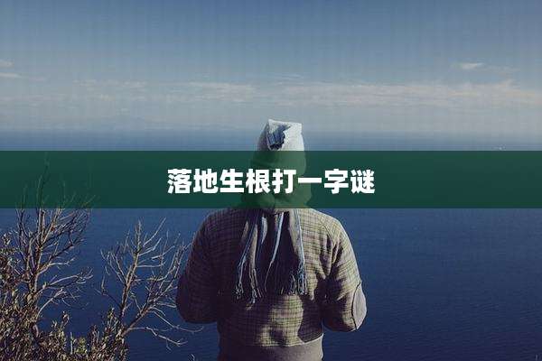 落地生根打一字谜