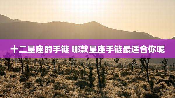 十二星座的手链 哪款星座手链最适合你呢