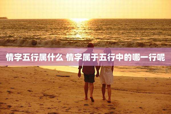 情字五行属什么 情字属于五行中的哪一行呢