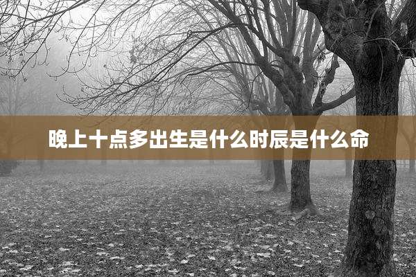 晚上十点多出生是什么时辰是什么命