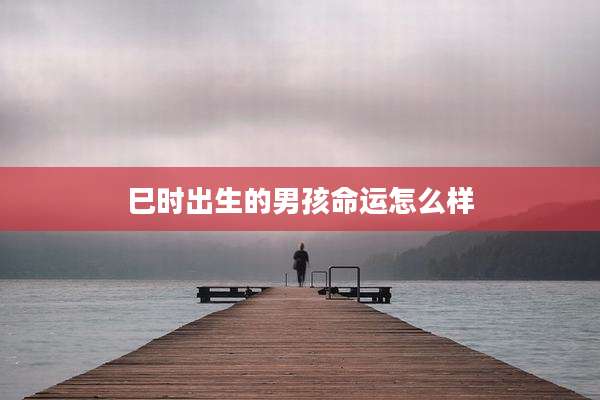 巳时出生的男孩命运怎么样