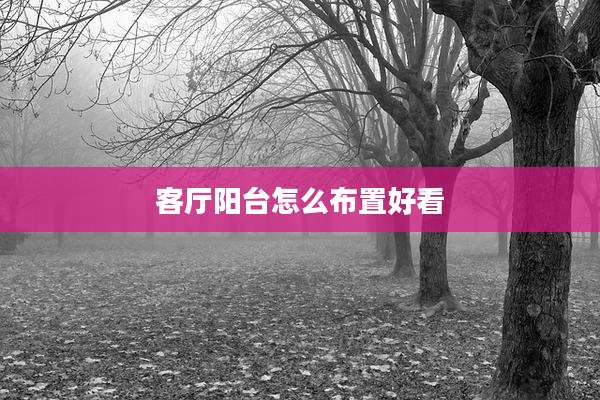 客厅阳台怎么布置好看