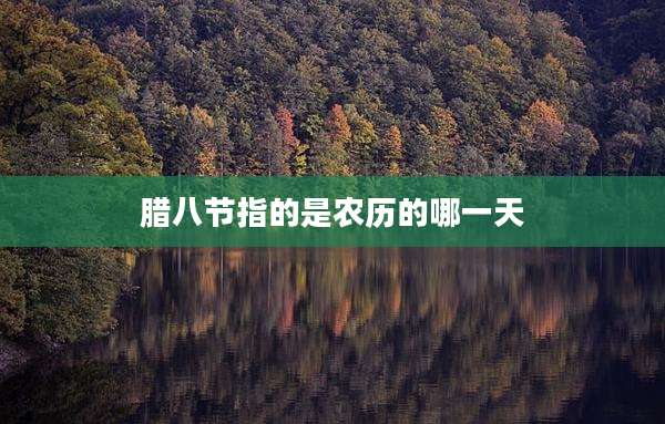 腊八节指的是农历的哪一天