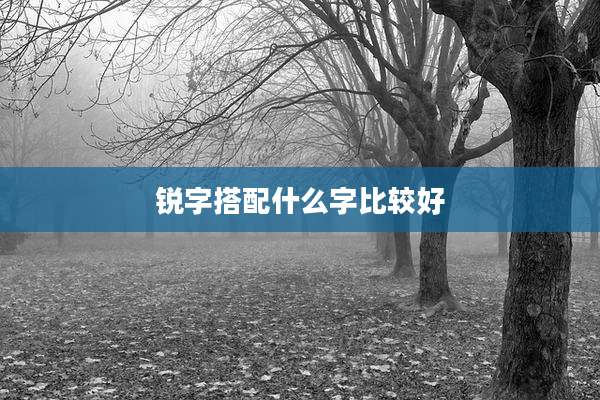 锐字搭配什么字比较好
