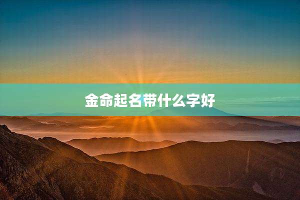金命起名带什么字好