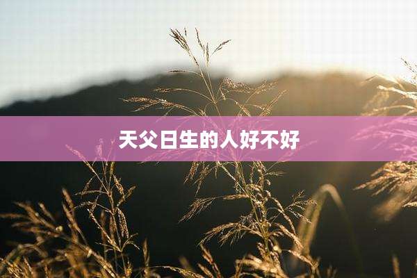 天父日生的人好不好