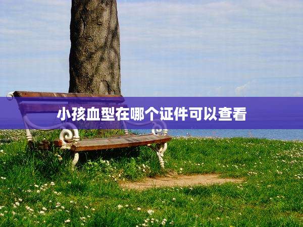 小孩血型在哪个证件可以查看