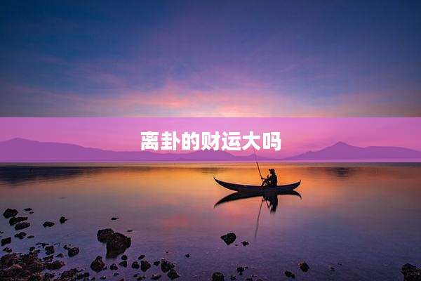 离卦的财运大吗