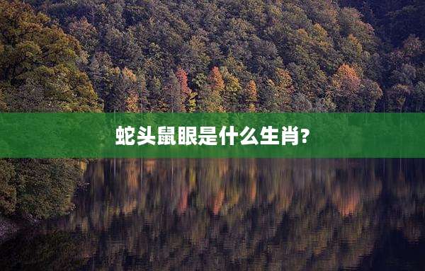 蛇头鼠眼是什么生肖?