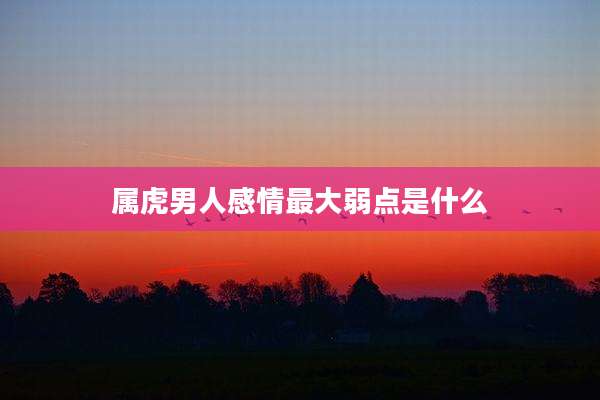 属虎男人感情最大弱点是什么