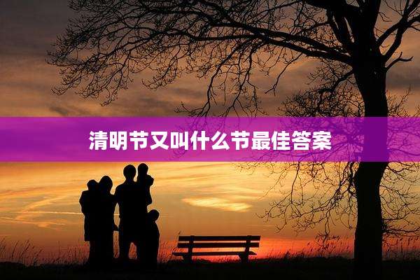 清明节又叫什么节最佳答案
