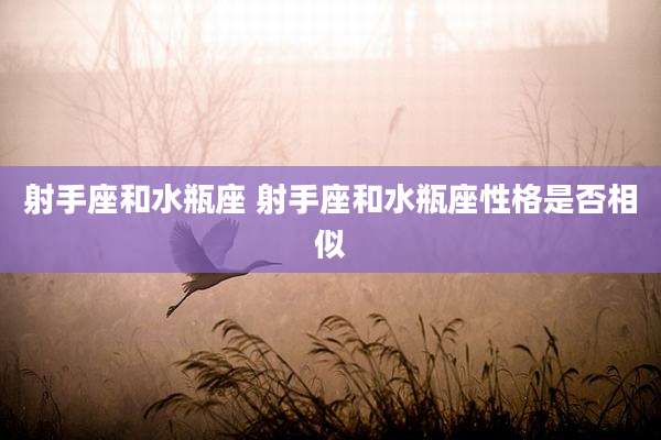 射手座和水瓶座 射手座和水瓶座性格是否相似