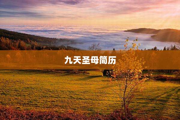 九天圣母简历