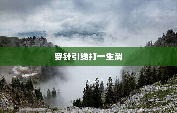 穿针引线打一生消