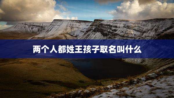 两个人都姓王孩子取名叫什么
