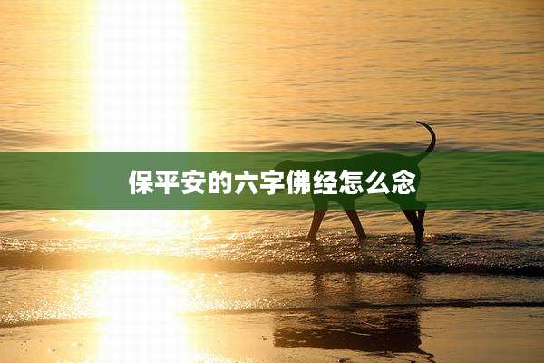 保平安的六字佛经怎么念