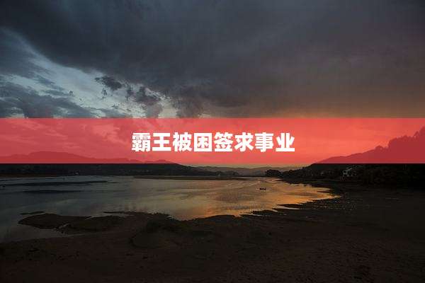 霸王被困签求事业