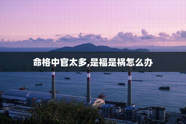 命格中官太多,是福是祸怎么办