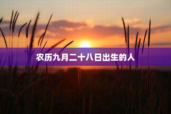 农历九月二十八日出生的人