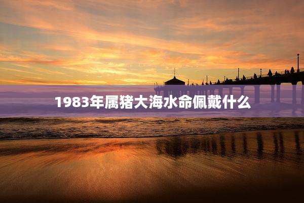 1983年属猪大海水命佩戴什么