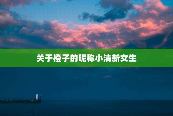 关于橙子的昵称小清新女生