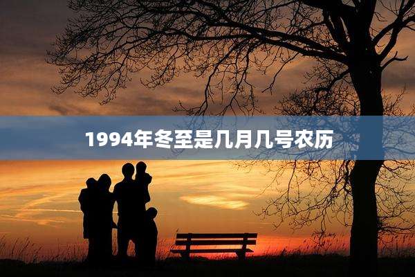 1994年冬至是几月几号农历