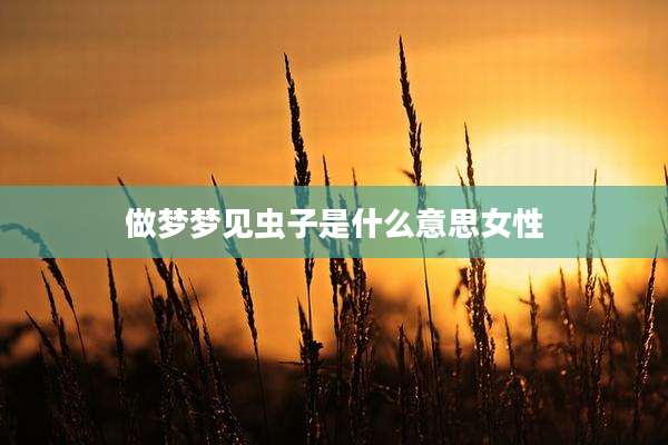 做梦梦见虫子是什么意思女性