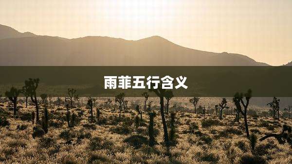 雨菲五行含义
