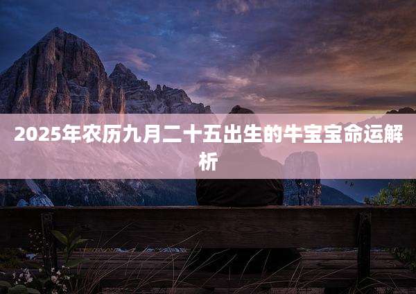 2025年农历九月二十五出生的牛宝宝命运解析