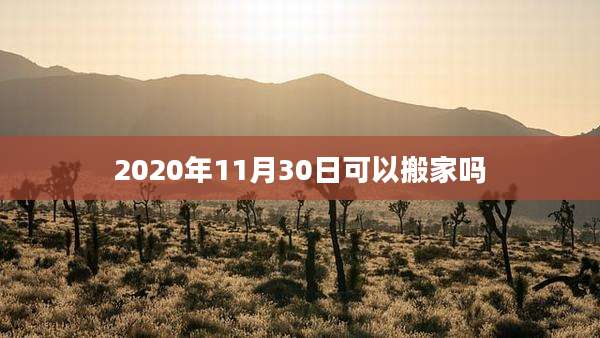 2020年11月30日可以搬家吗